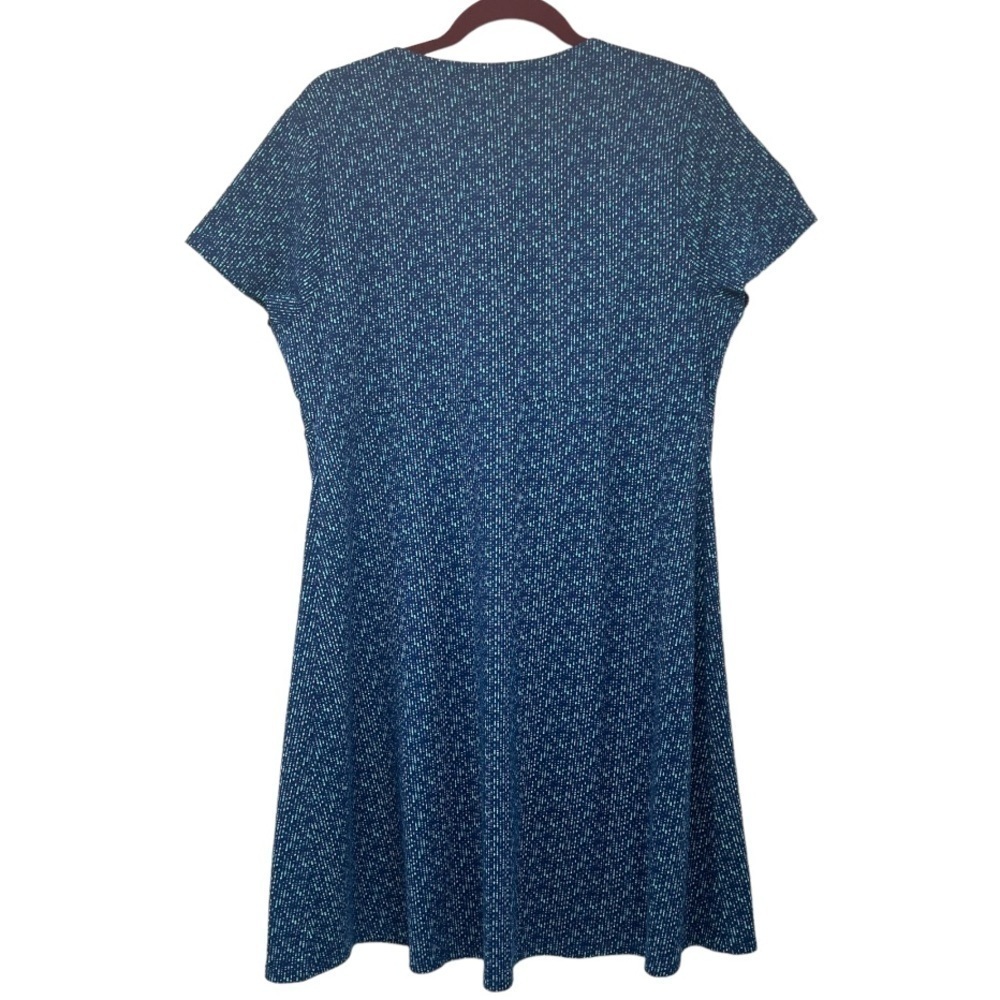 Soybu Blue Print Twist Front Casual Stretch Outdoor Active Dress XXL - Picture 4 of 6